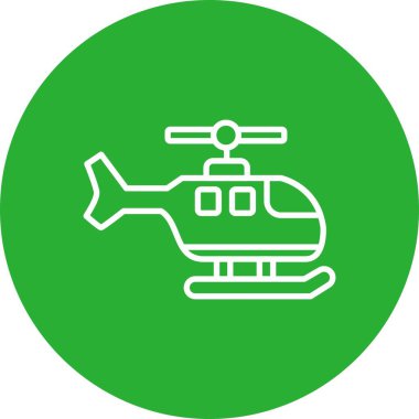 Bir helikopter simgesinin vektör illüstrasyonu