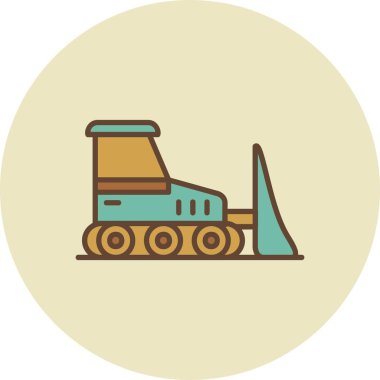  Bulldozer Creative Icons Desig