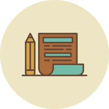 Pencil And Paper Creative Icons Desig