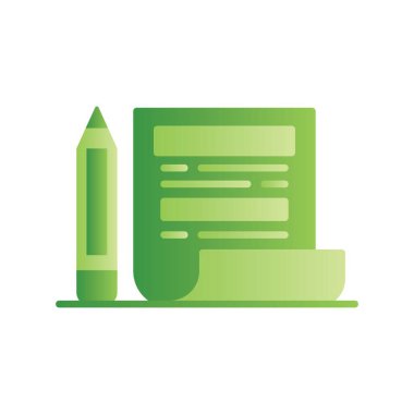 Pencil And Paper Creative Icons Desig