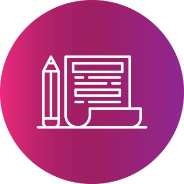 Pencil And Paper Creative Icons Desig