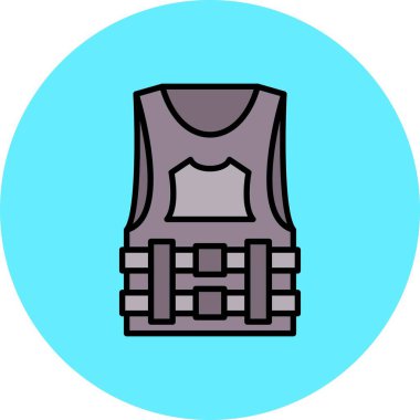 Bulletproof Vest Creative Icons Desig