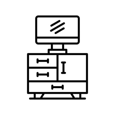 Tv Table Creative Icons Desig
