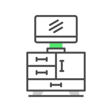 Tv Table Creative Icons Desig