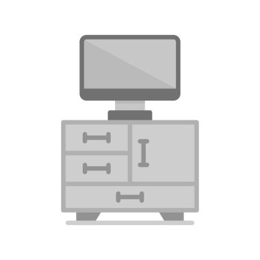 Tv Table Creative Icons Desig