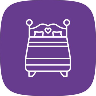 Double Bed Creative Icons Desig