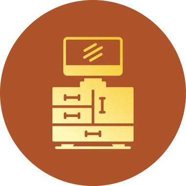 Tv Table Creative Icons Desig