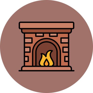 Fireplace Creative Icons Desig