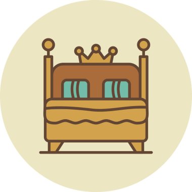 Double Bed Creative Icons Desig