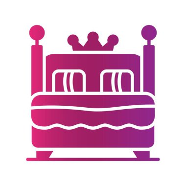 Double Bed Creative Icons Desig