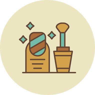 Nail Polish Creative Icons Desig