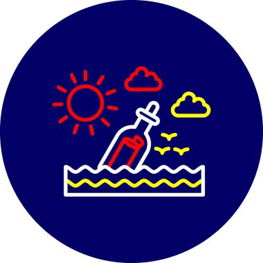 Message In A Bottle Creative Icons Desig