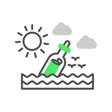  Message In A Bottle Creative Icons Desig