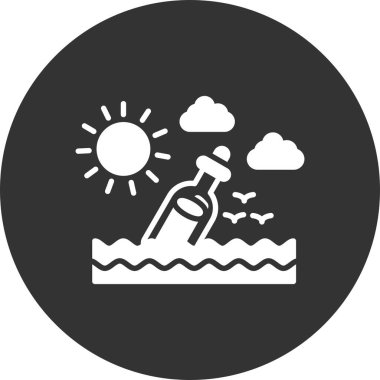  Message In A Bottle Creative Icons Desig