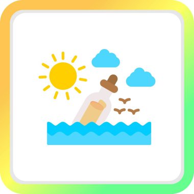  Message In A Bottle Creative Icons Desig