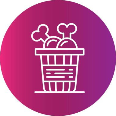 Fried Chicken Creative Icons Desig