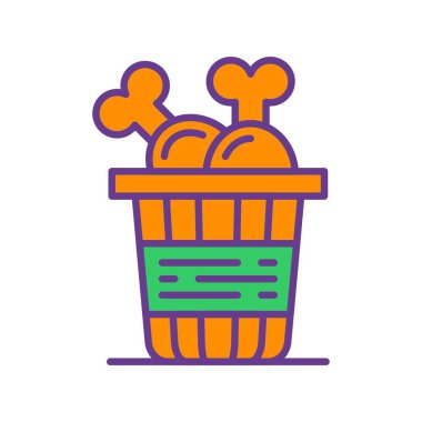 Fried Chicken Creative Icons Desig