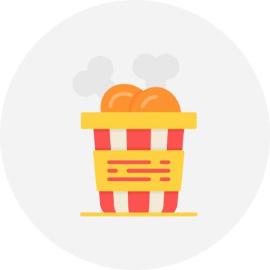 Fried Chicken Creative Icons Desig