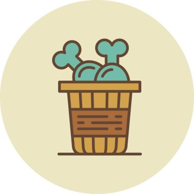 Fried Chicken Creative Icons Desig