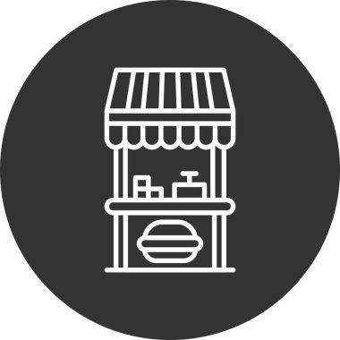 Food Stand Creative Icons Desig