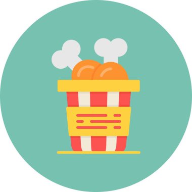 Fried Chicken Creative Icons Desig