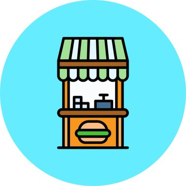 Food Stand Creative Icons Desig