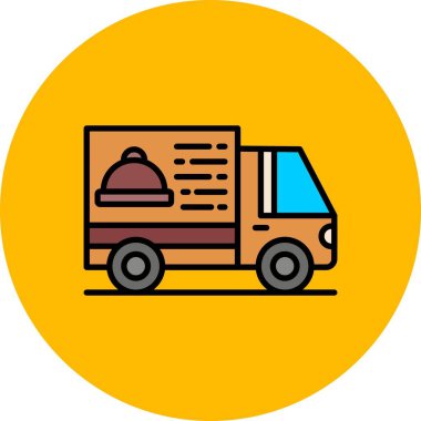 Delivery Van Creative Icons Desig