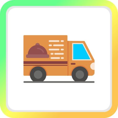 Delivery Van Creative Icons Desig