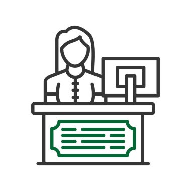 Receptionist Creative Icons Desig