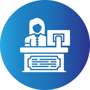 Receptionist Creative Icons Desig