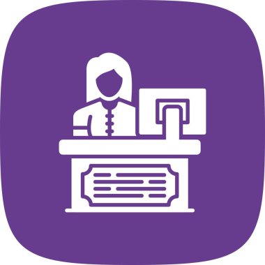 Receptionist Creative Icons Desig