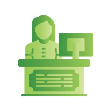 Receptionist Creative Icons Desig