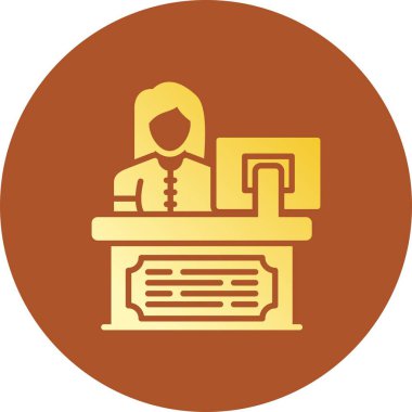 Receptionist Creative Icons Desig