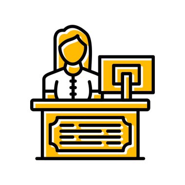 Receptionist Creative Icons Desig