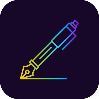 Fountain Pen Creative Icons Desig