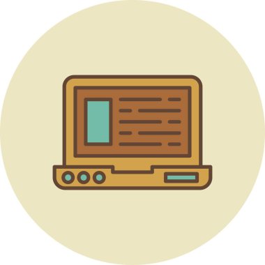 Laptop Yaratıcı Simgeler Tasarımı