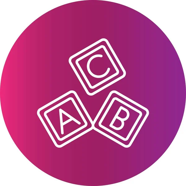Diseño Iconos Creativos Abc Block — Vector de stock