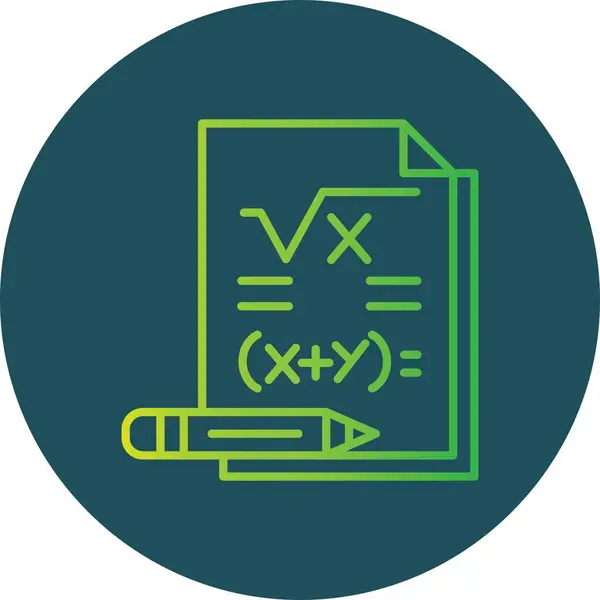Maths Creative Icons Desig — Vetor de Stock