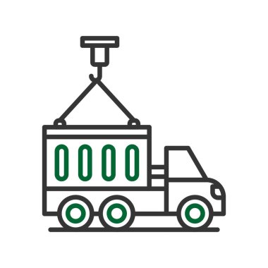 Container Truck Creative Icons Desig