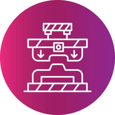 Press Machine Creative Icons Desig