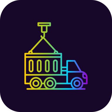 Container Truck Creative Icons Desig