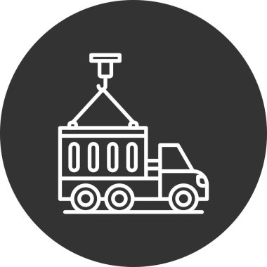 Container Truck Creative Icons Desig