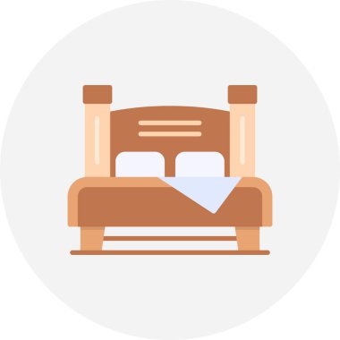 Double Bed Creative Icons Desig