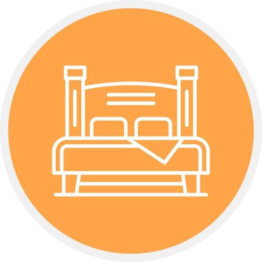 Double Bed Creative Icons Desig