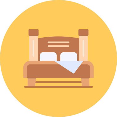 Double Bed Creative Icons Desig