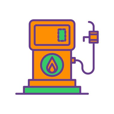 Petrol İstasyonu Yaratıcı Simgeler Tasarımı