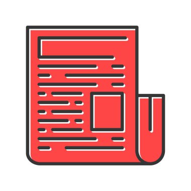 News Paper Creative Icons Desig