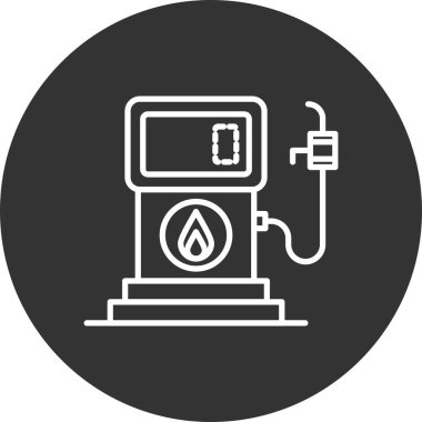 Petrol İstasyonu Yaratıcı Simgeler Tasarımı