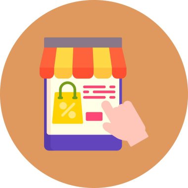 Çevrimiçi Alışveriş Yaratıcı Simgeler Tasarımı