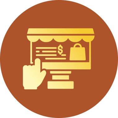 Çevrimiçi Alışveriş Yaratıcı Simgeler Tasarımı